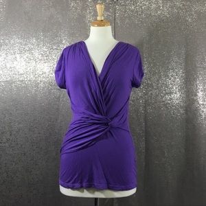 Elie Tahari EUC purple knit top, M